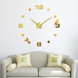 HORLOGE 3D 90CM OISEAU GOLD