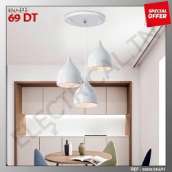 LUSTRE 93051/3 BLANC