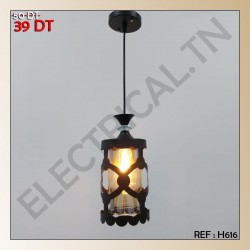 LUSTRE METAL ET VERRE  H616