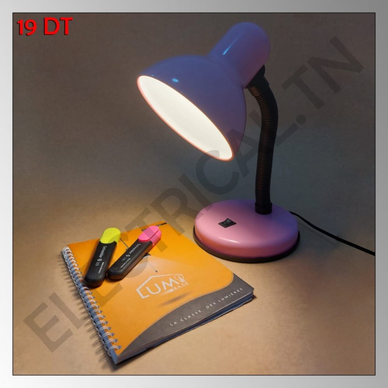 Lampe de Bureau Pliante Avec Miroir de Maquillage Support de Téléphone à  L'œil de la Lampe de Table de Lecture Attentionnée - Rose