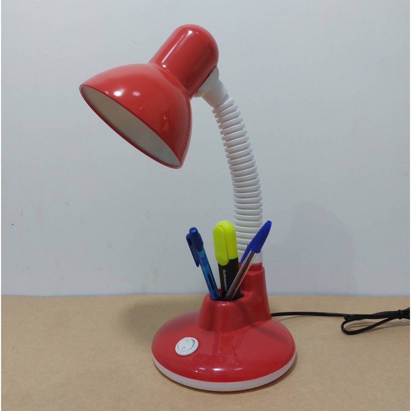 Lampe de bureau 25W bicolore blanc rouge - INVENTIV