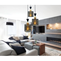 LUSTRE METALLIQUE 4503/3 NOIR