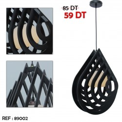 LUSTRE BOIS 89002 NOIR